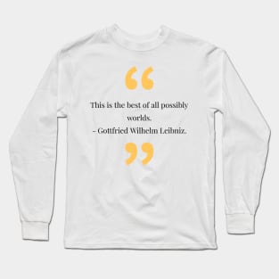 Philosophy, phrases, quotes Long Sleeve T-Shirt